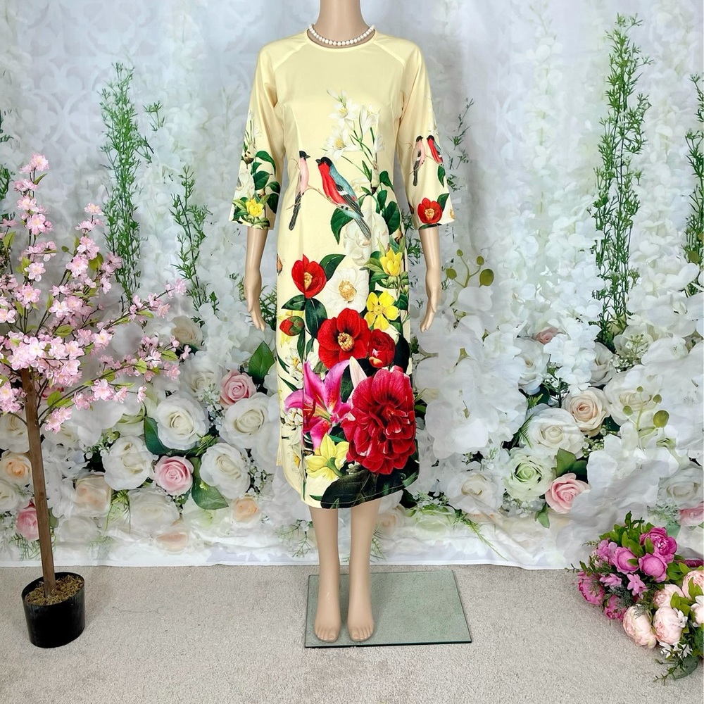 Vietnamese Ao Dai Cch Tn Ha Tit Hoa La Co Gin, New Beautiful